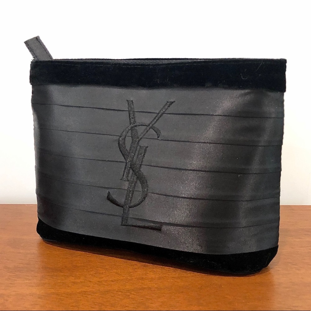 NWOT YSL Satin and Velvet Clutch